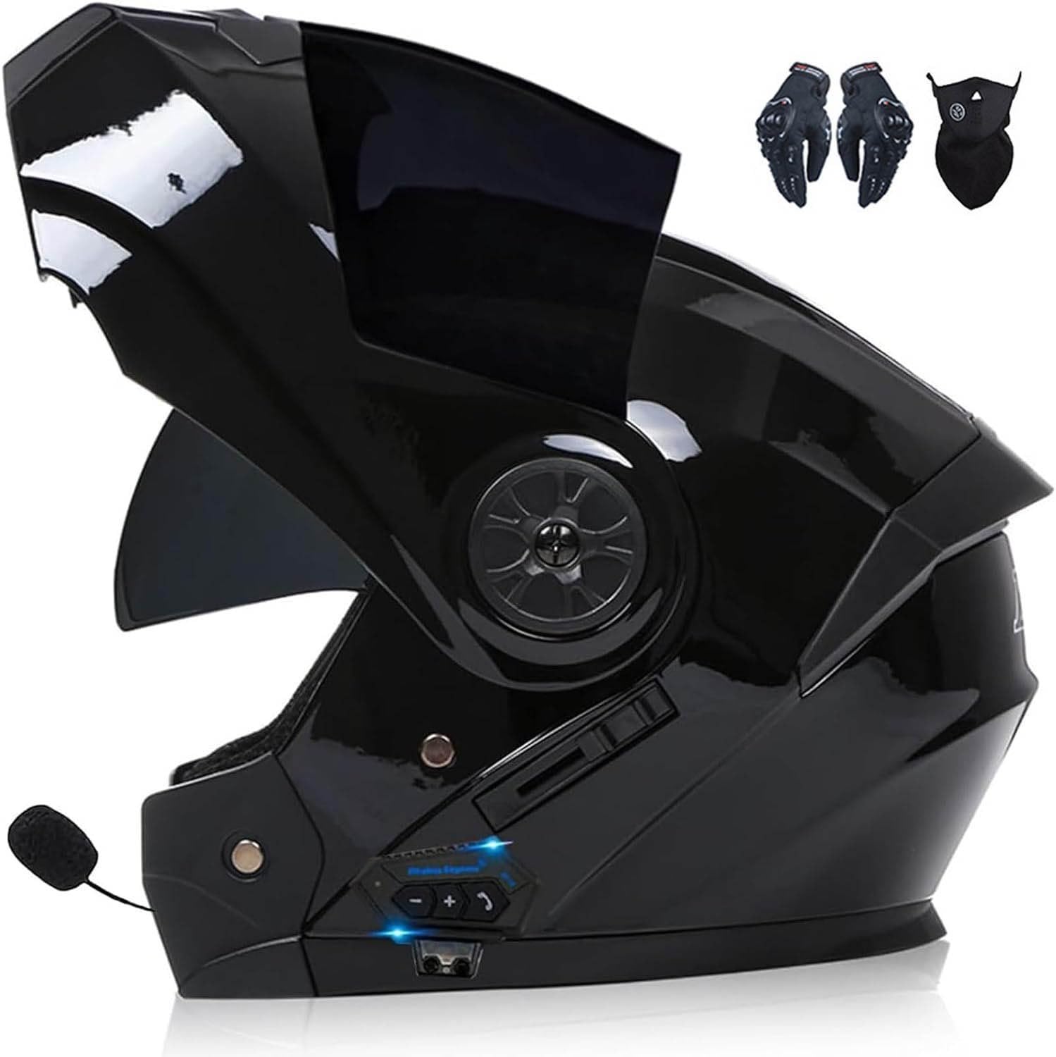 Casque moto Bluetooth avec réponse automatique, double visière et homologation ECE