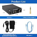 FX-Audio DAC-X6 Mini HiFi 2.0 Digital Audio Decoder DAC Input USB/Coaxial/Optical Output RCA/Headphone Amplifier 24Bit/96KHz DC12V (Black)