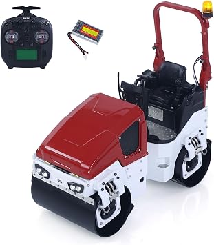 TOUCAN RC HOBBY 1/14 Mini Metal Radio Controlled Road Roller BW120AD RC Construction Vehicle RTR Model Brushed ESC Motor Battery ST8 Radio