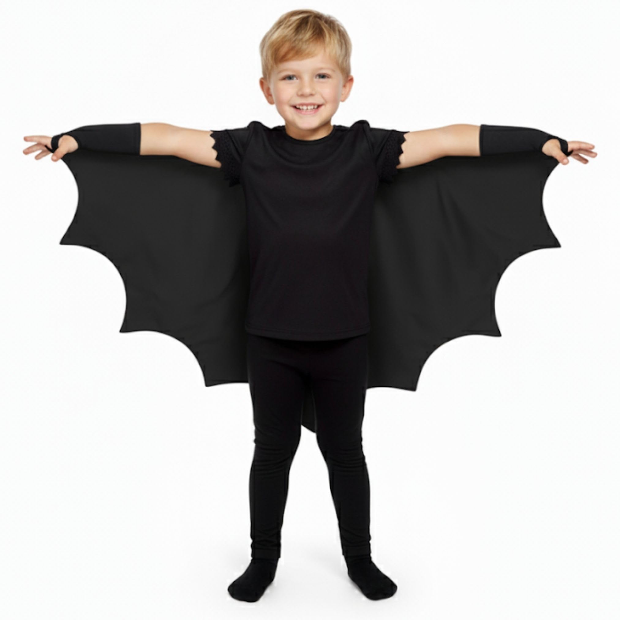 AKH® Kids Toddler Bat Cape Fancy Dress Costume, Black, One Size (Toddler)