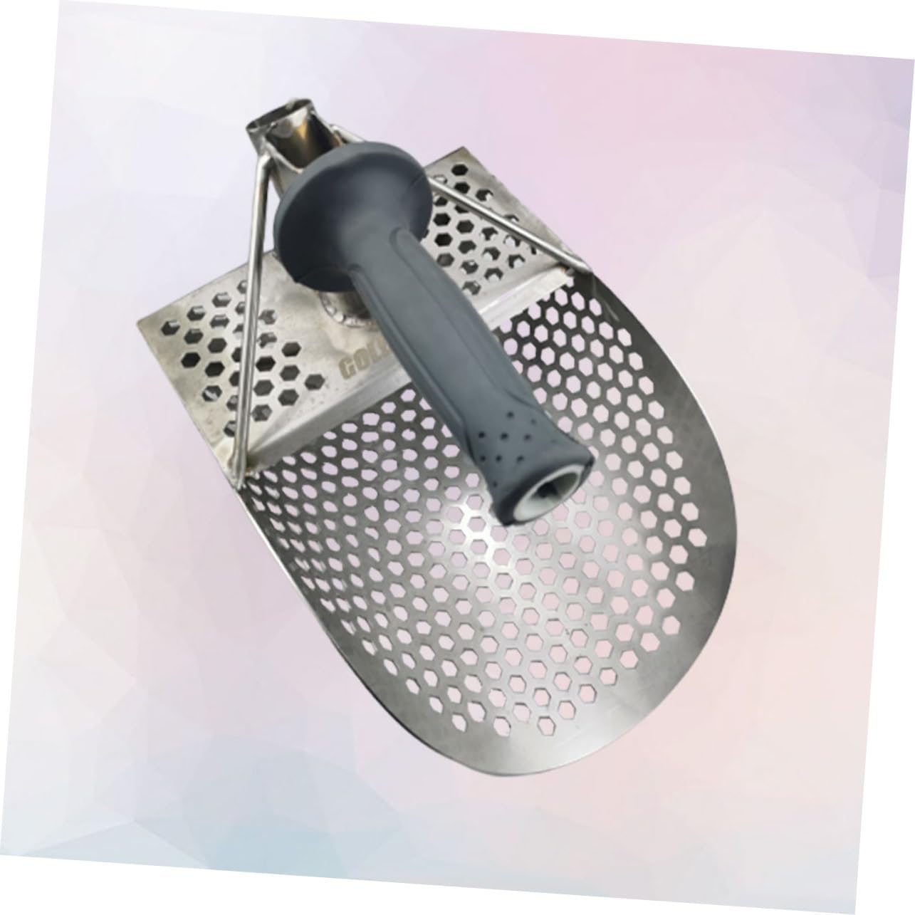 Yardwe 1pc Beach Shovel Metal Filter Steel Sand Sifter Heavy Duty Stainless Steel Shovel Digging Tool