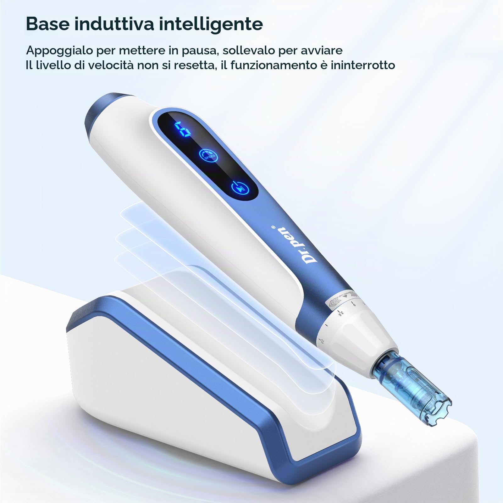Dr. Pen A11 Microneedling Pen Set Microneedling per Professionisti & Casa | Dr. Pen Originale con Codice QR • Base Sensore Intelligente • 6 Velocità • Lunghezza Ago Regolabile • 2 Cartucce