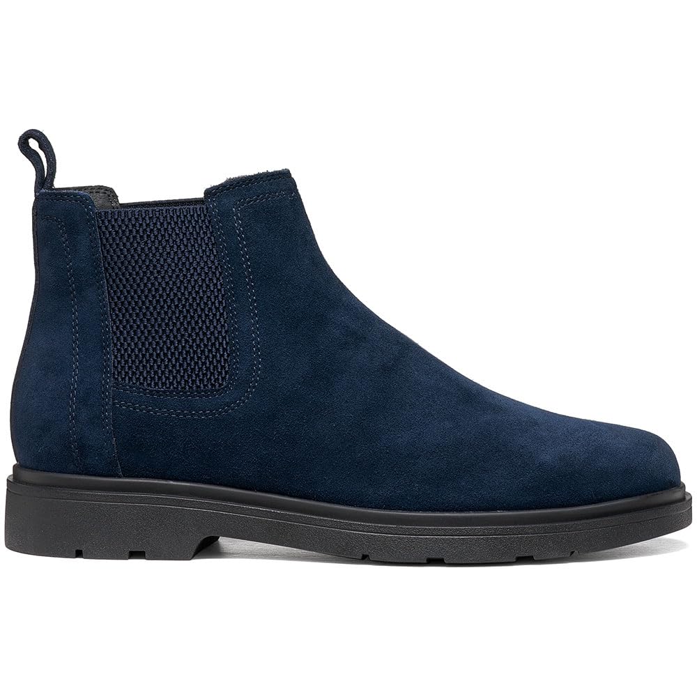 Geox Herren - Chelsea Boots SPHERICA in blau Rauleder