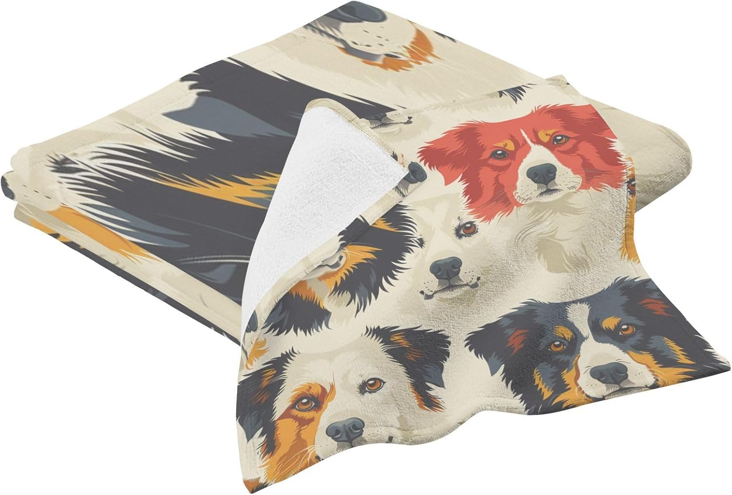 Hand Towels Premium Soft and Highly Absorbent Adorable Dog Face 2 Pcs Towels for Bathroom Set 100% Cotton Decorative Face Towels