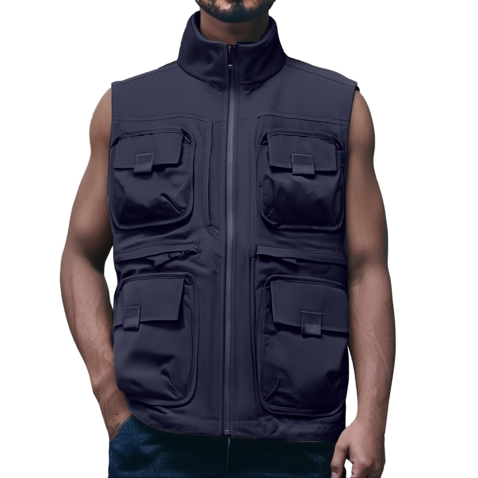 Chaleco con muchos bolsillos para hombre que soluciona la falta de espacio 5