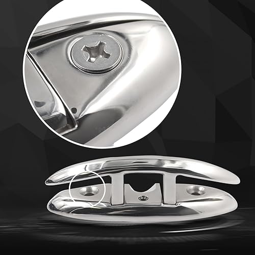 Vista 16 de Tacos plegables de acero inoxidable 316 de 5 pulgadas y 6 pulgadas de grado marino, tacos abatibles para kayak de barco y decoración con cierre