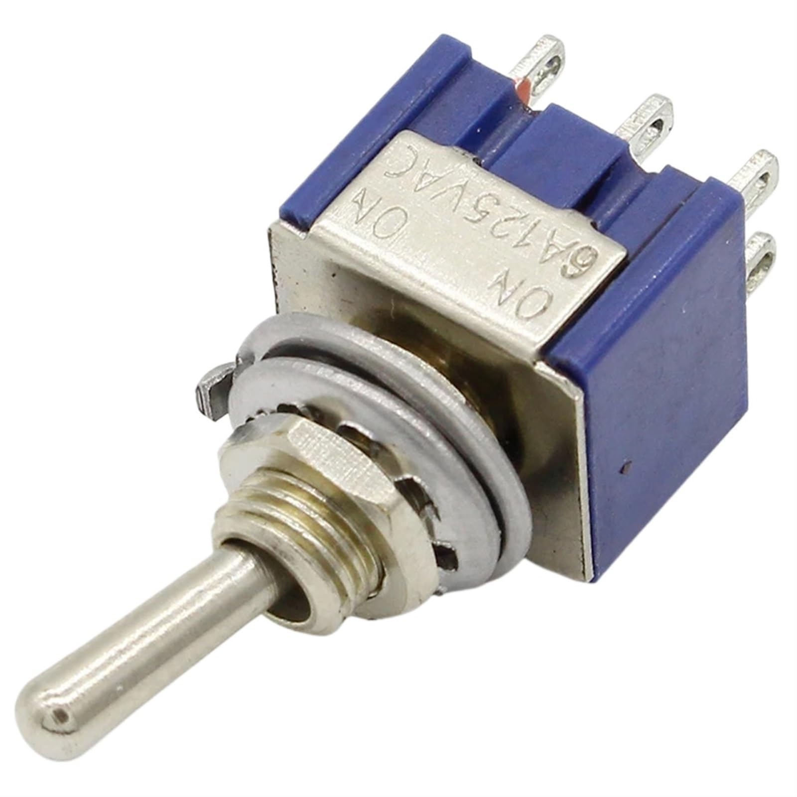Interrupteurs MTS-202 DPDT contrôle bipolaire simultané mini levier bleu x2 - 4