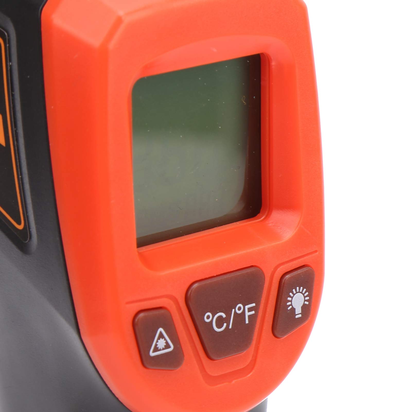 Pistolet do Termometru na podczerwień -50 ℃ do 600 ℃ Wyświetlacz LCD Bezdotykowy Pistolet do Pomiaru Temperatury do Kuchni Przemysł Kulinarny Samochody (Czerwony)