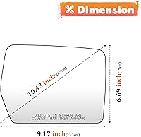 Vista 4 de Cristal de espejo convexo con calefacción eléctrica del lado derecho del pasajero que se ajusta para Ford F-150 2004-2014 Reemplazo