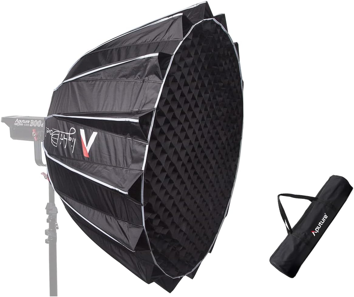 Aputure Light Dome II 35 Inch Studio Softbox Bowens Mount with Diffuser Cloth Honeycomb Grid Gel Holder Carry Bag for 120T 120D 120D II 300D 300D II 300X and Other Bowen-S Mount Video LED Light