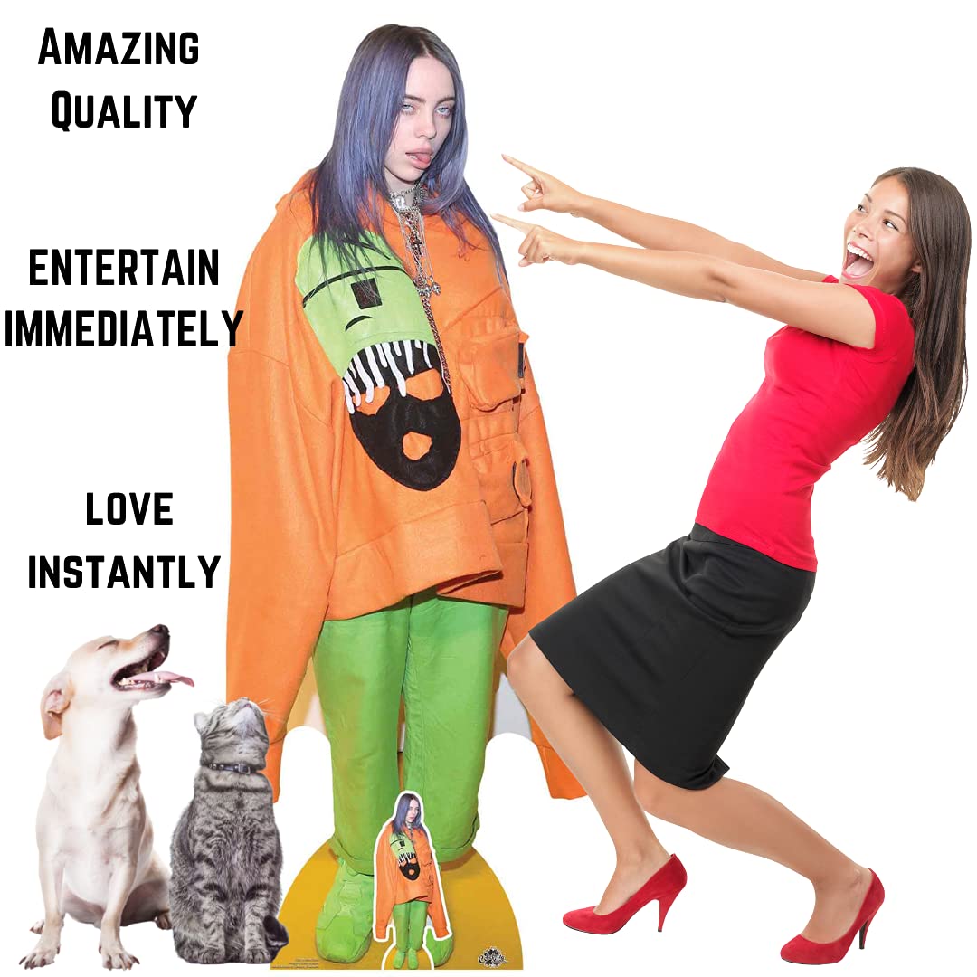Billie Eilish Orange Outfit Lifesize Cardboard Cutout Standee Standup