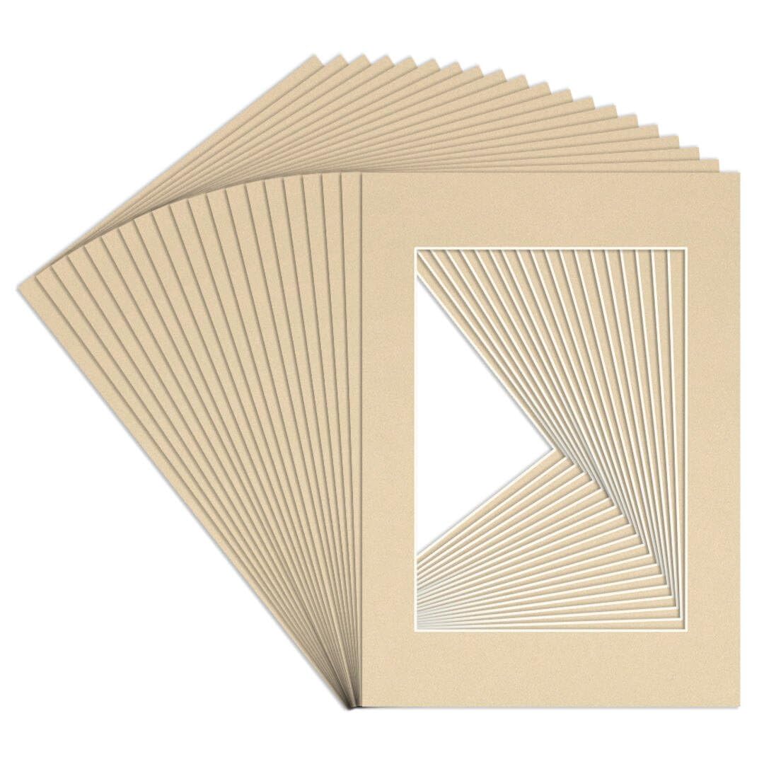 Procut Global A1 Ivory Picture Mounts to Fit A2 Aperture - Precision Cut Cardboard Photo Mount - Ideal for Frames, Prints, Artwork & Certificates - Sizes & Colours Available - 20 Pack