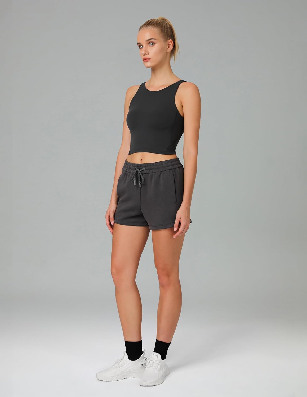 Colorfulkoala Dreamlux Womens Padded Sports Bra High Neck U-Back Yoga Running Workout Athletic Tank Top with Removable Cups - Image 6