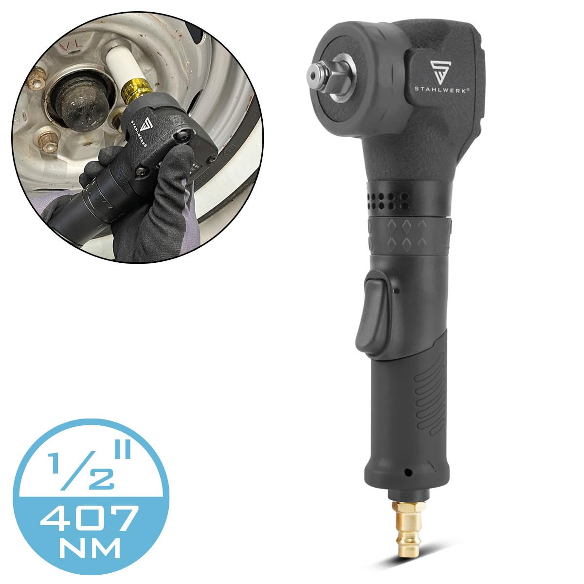 STAHLWERK Druckluft-Schlagschrauber DSS-7500 ST mit 407 Nm, 7.500 U/min | STM STAHLWERK Druckluft-Schlagschrauber DSS-7500 ST mit 407 Nm, 7.500 U/min | STM