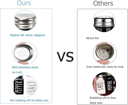 Miniatura 3 de Rezithger Juego de saleros y pimenteros rojos, vidrio, para mujer, decoración moderna de granja, sin palabras que se froten