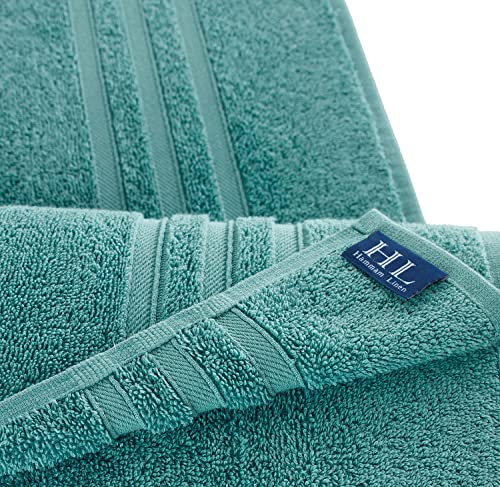 Hammam Linen Teal Turquoise Bath Towels 4-Pack - 27X54 Soft And Absorbent, Premium Quality Perfect For Daily Use 100% Cotton Towel 600 Gsm #TOP4