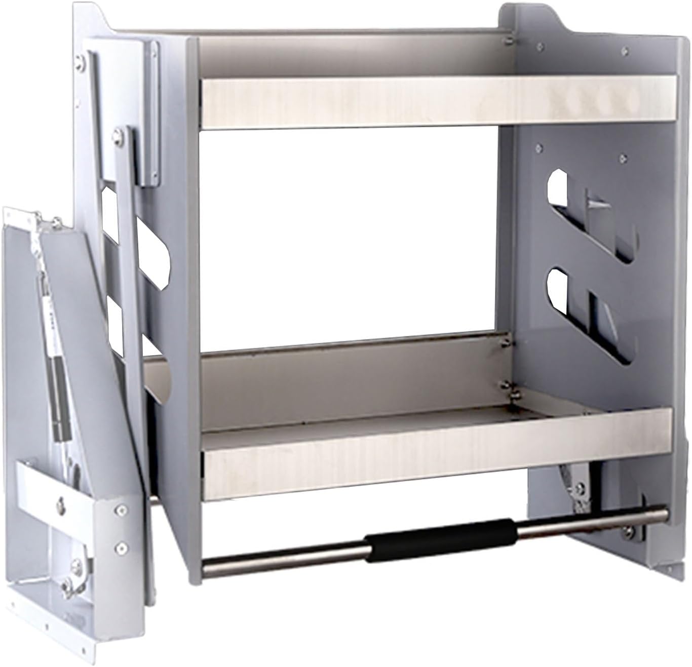 Pull Down Cabinet Shelf,Kitchen Cabinet Pull Down Shelf,High Cabinet Pull Down Shelf,Load Bearing 25kg,Suitable for Kitchen,Bar,Cafe,Cabinet and Tea Room (56x27x52cm)