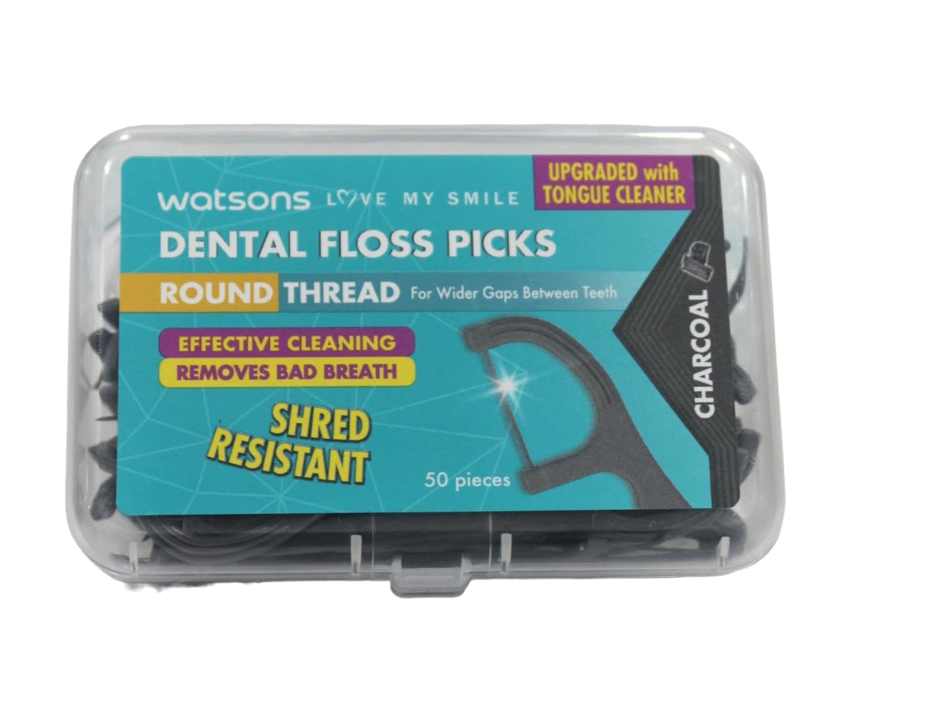 Watsons Charcoal Round Thread Dental Floss For Bad Breath 50 Picks (THAILAND)-picture-25