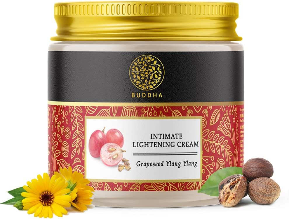 BUDDHA NATURAL Intimate Lightening Cream - 100% Ayush Certified - 75 Gms - Lighten The Skin In Intimate Areas, Inner Thighs