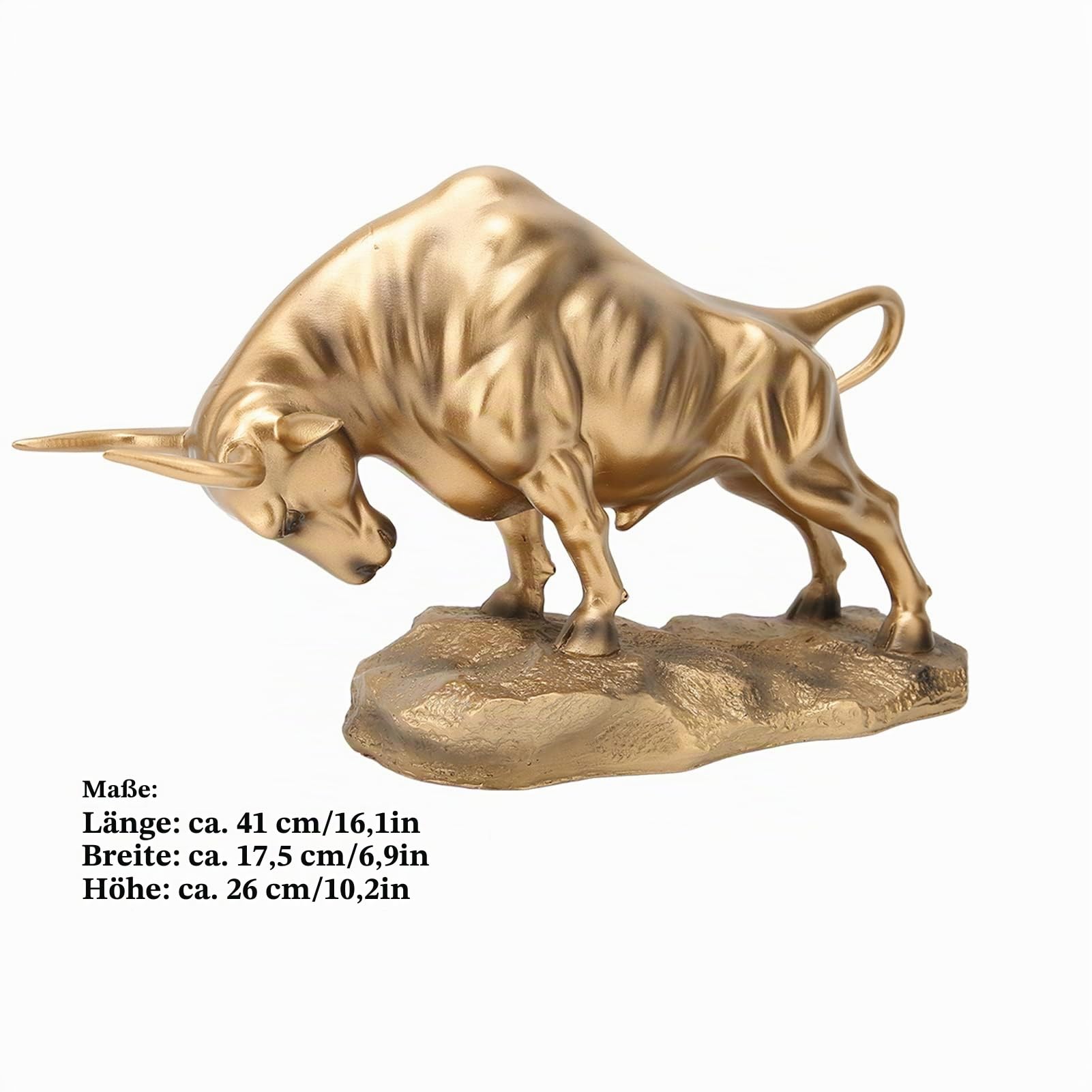 Goldener Stier, Stier Skulptur Dekoration, Gold, Moderne Kunst, Schmuckhalter, Tierstatuen, Schreibtisch, Tisch, Heimdekoration, Abstrakte Skulpturen, Harz, Stier Statuen, Glückliche