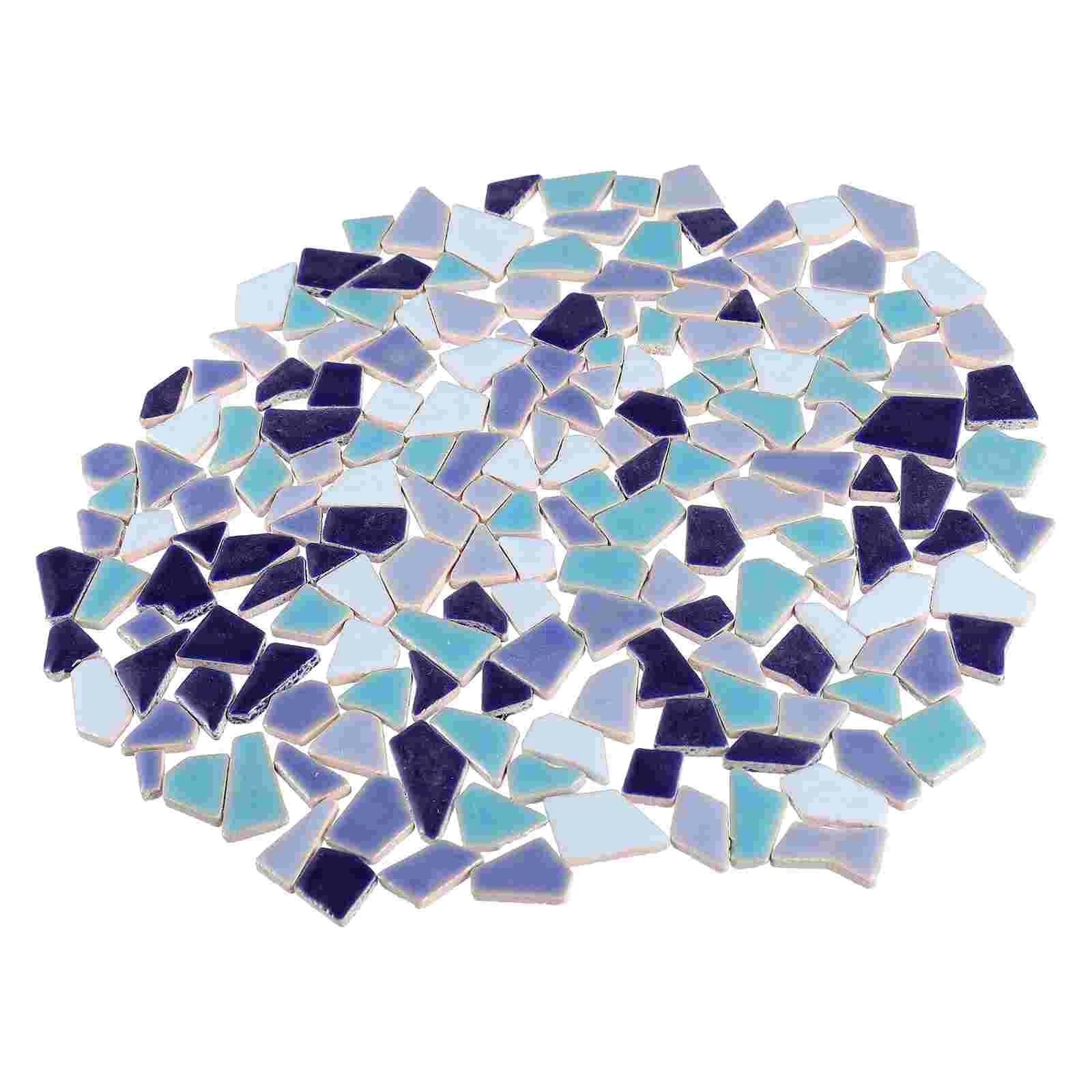 Mosaico in Ceramica Forma Irregolare for Lavoretti Fai da Te 200g Multicolor(Blackwhite)