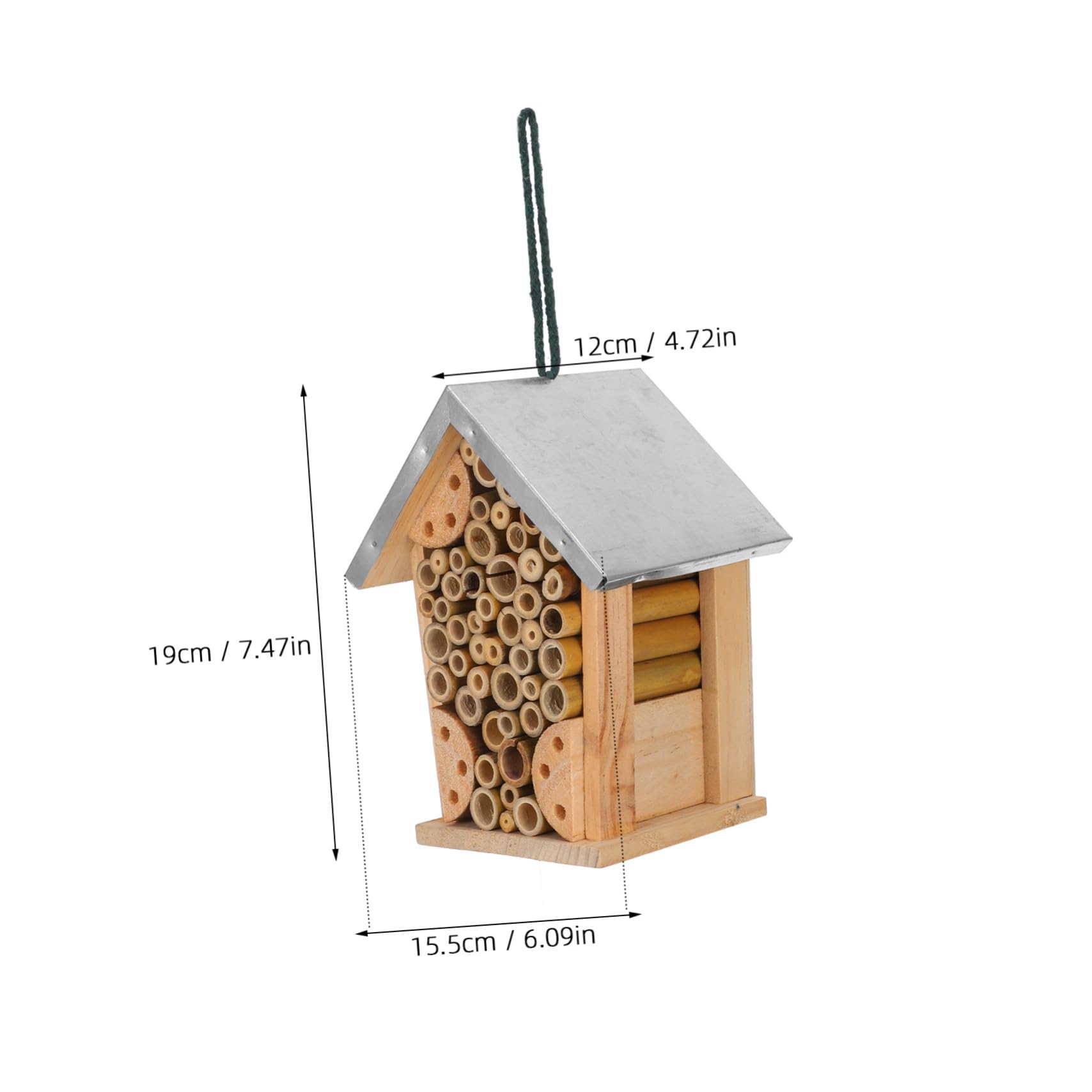 Toddmomy Holz-schmetterlingshaus Bienenstock aus Holz Bienenhaus Insektenhotel zum Aufhängen Bienenunterstand für Garten Marienkäferhaus Schmetterlingshabitat