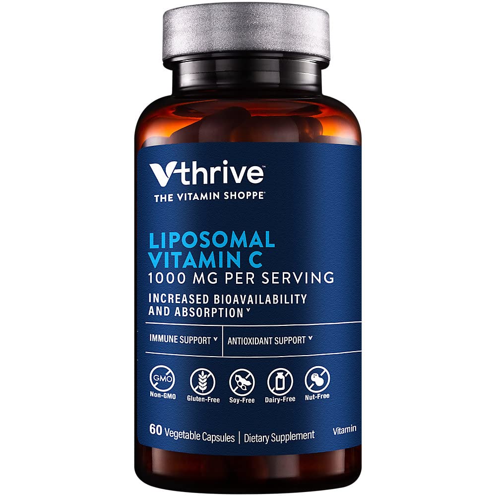 Vthrive Liposomal Vitamin C for Immune Support - Increased Bioavailability & Absorption - 1,000 MG (60 Vegetarian Capsules)