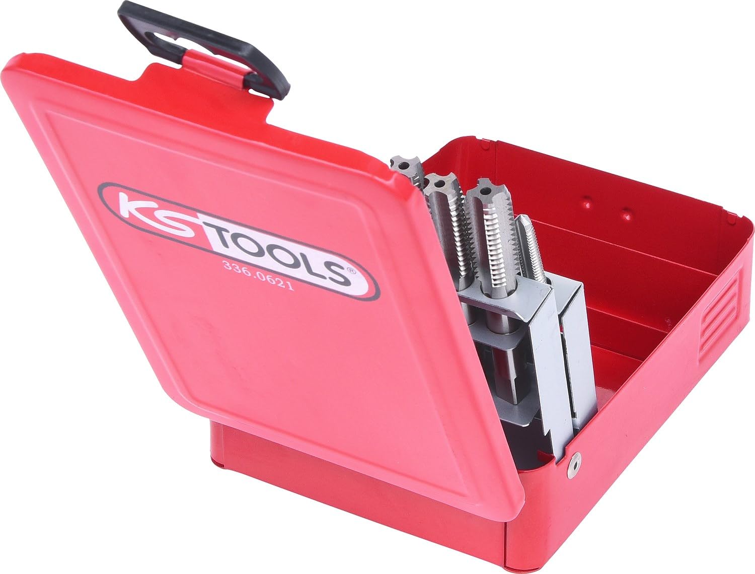 KS TOOLS 336.0621 Jeu De Tarauds Hss En 3 Passes, M3 À M12 - Résistante Aux Hydrocarbures Gris