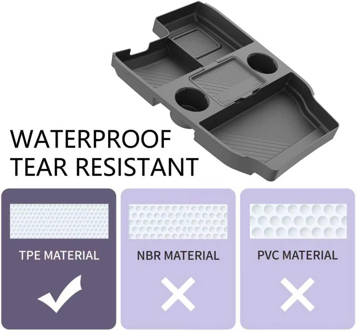 Lower Center Console Organizer Insert Compatible with Toyota Sienna 2021–2026, Under Bridge Floor Storage Tray with Dual Cup Holders, Center Console Box Interior Accessories for Sienna Van