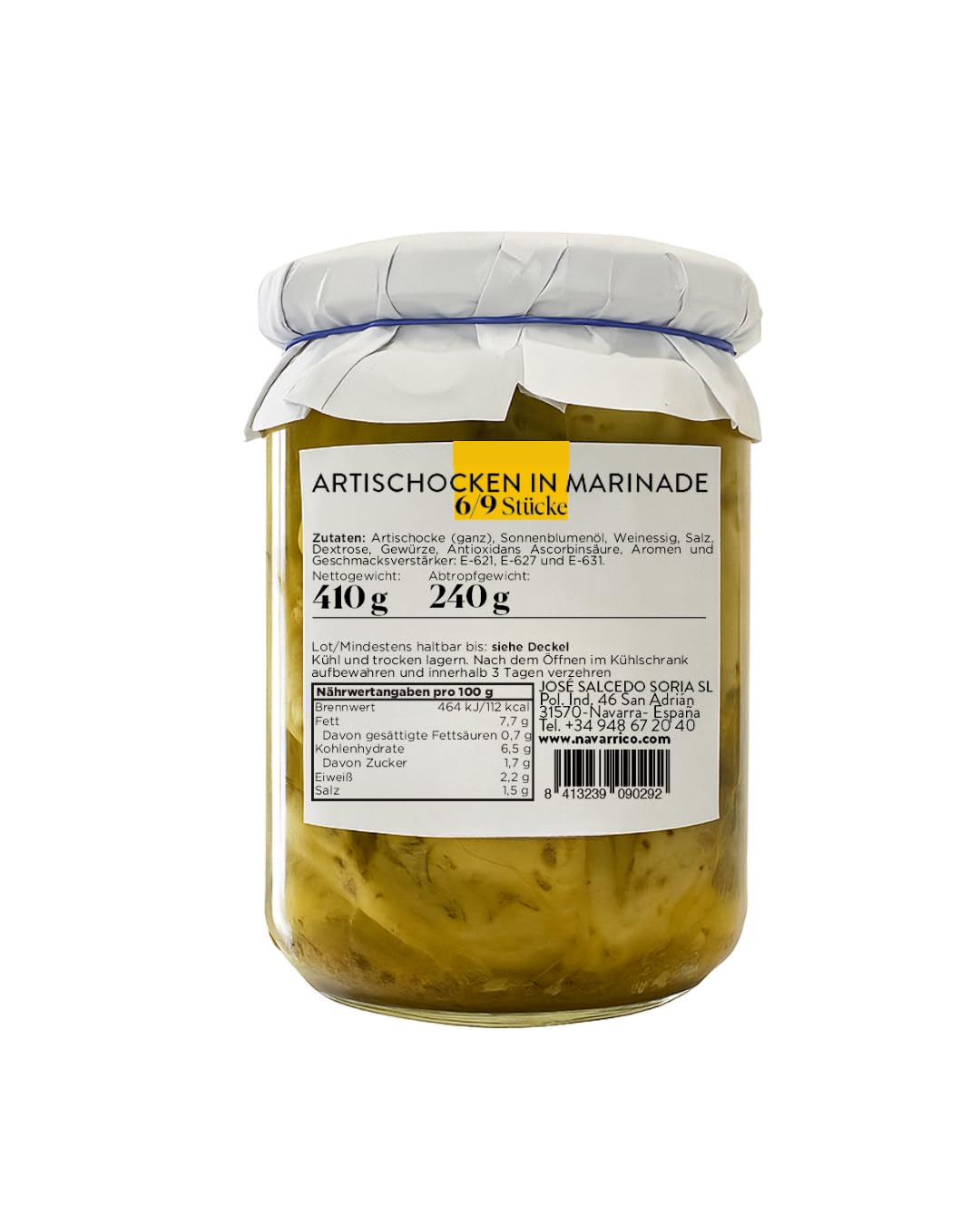 El Navarrico Mediterranes Gemüse-Probierpaket mit Artischocken 390 g, Piparra-Paprika 300 g und Spargel mit Senfdressing 310 g | 3er-Set spanischer Spezialitäten