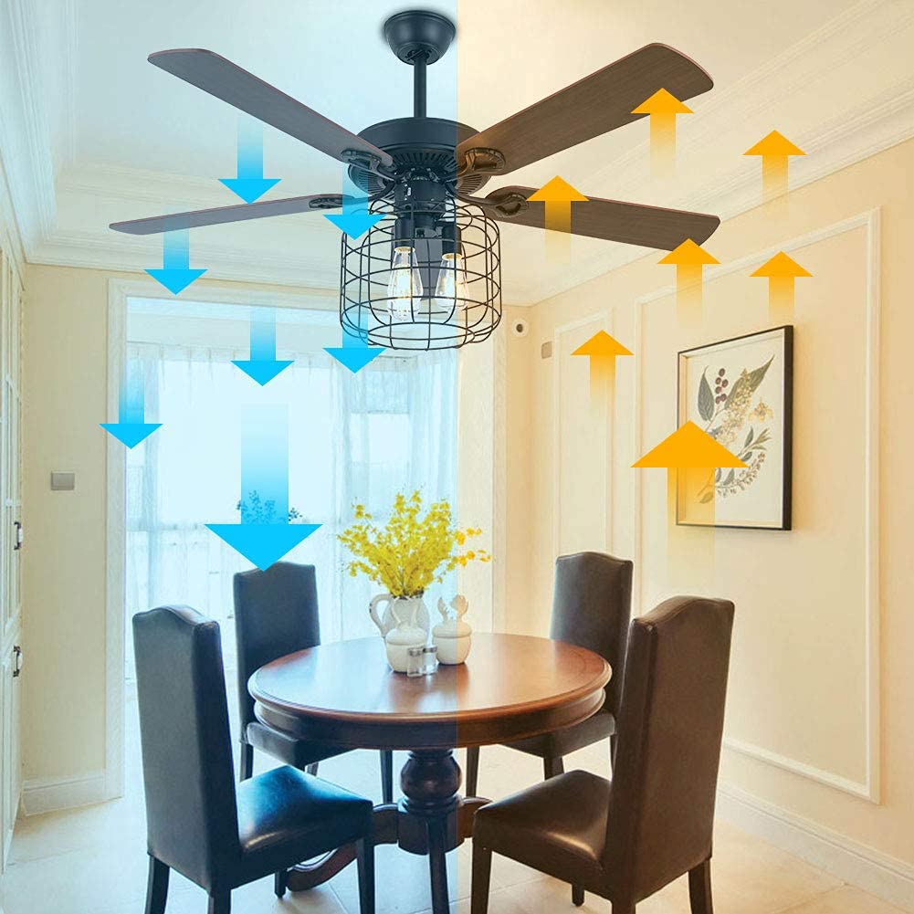 Ventilador De Techo Con Luz IP65 Impermeable - Mando A Distancia, 6 Velocidades