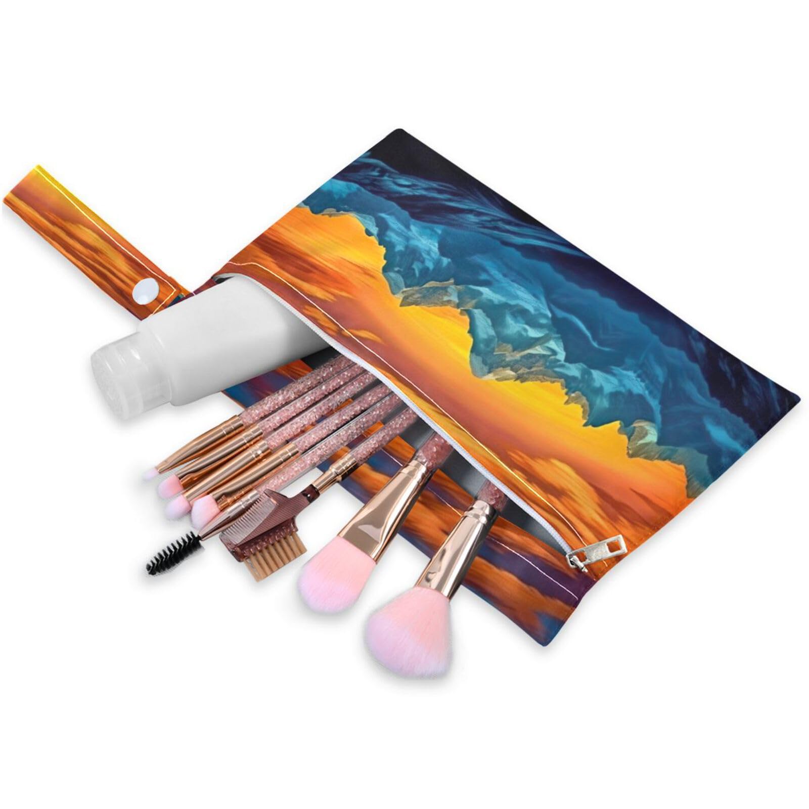 ATTX Color Mountains Wet Dry Bags 2-Pack - Reusable Cloth Diaper Storage for Travel, Beach & Gym | Multi-Use Waterproof Bags for Swimsuits, Baby Clothes, Sports Gear#567