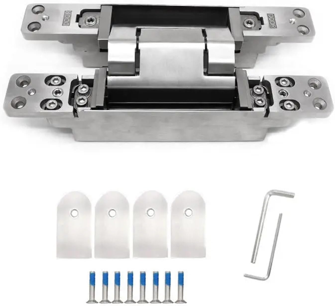 200kg Heavy Duty 3D Adjustable Stainless Steel Concealed Door Hinge 180 Degree Wooden Gate Invisible Hinge 1Pcs