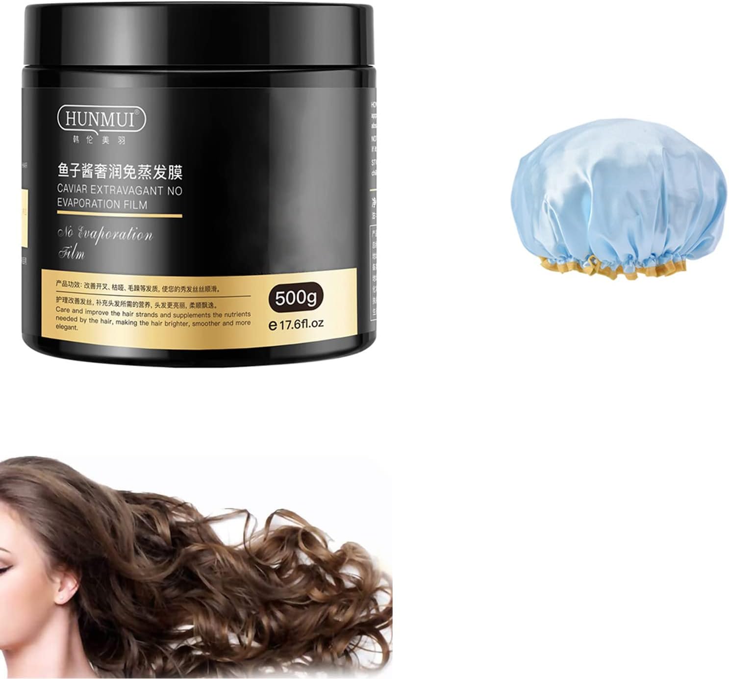 LELEBEAR Hunmui Caviar Hair Mask,Japanese Caviar Hair Mask,Soft and Smooth,Caviar Hair Mask Hunmui (1PCS)