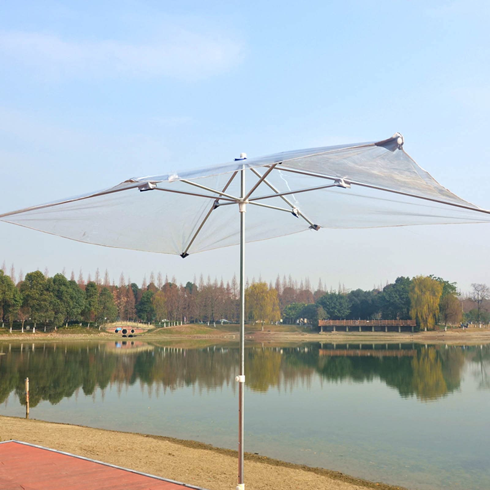 clear patio umbrella 2m /6.5feet Square Patio Umbrella for Outdoor/Garden/Pool, Transparent PVC  Waterproof Porch Parasol : Amazon.ca: Patio, Lawn & Garden