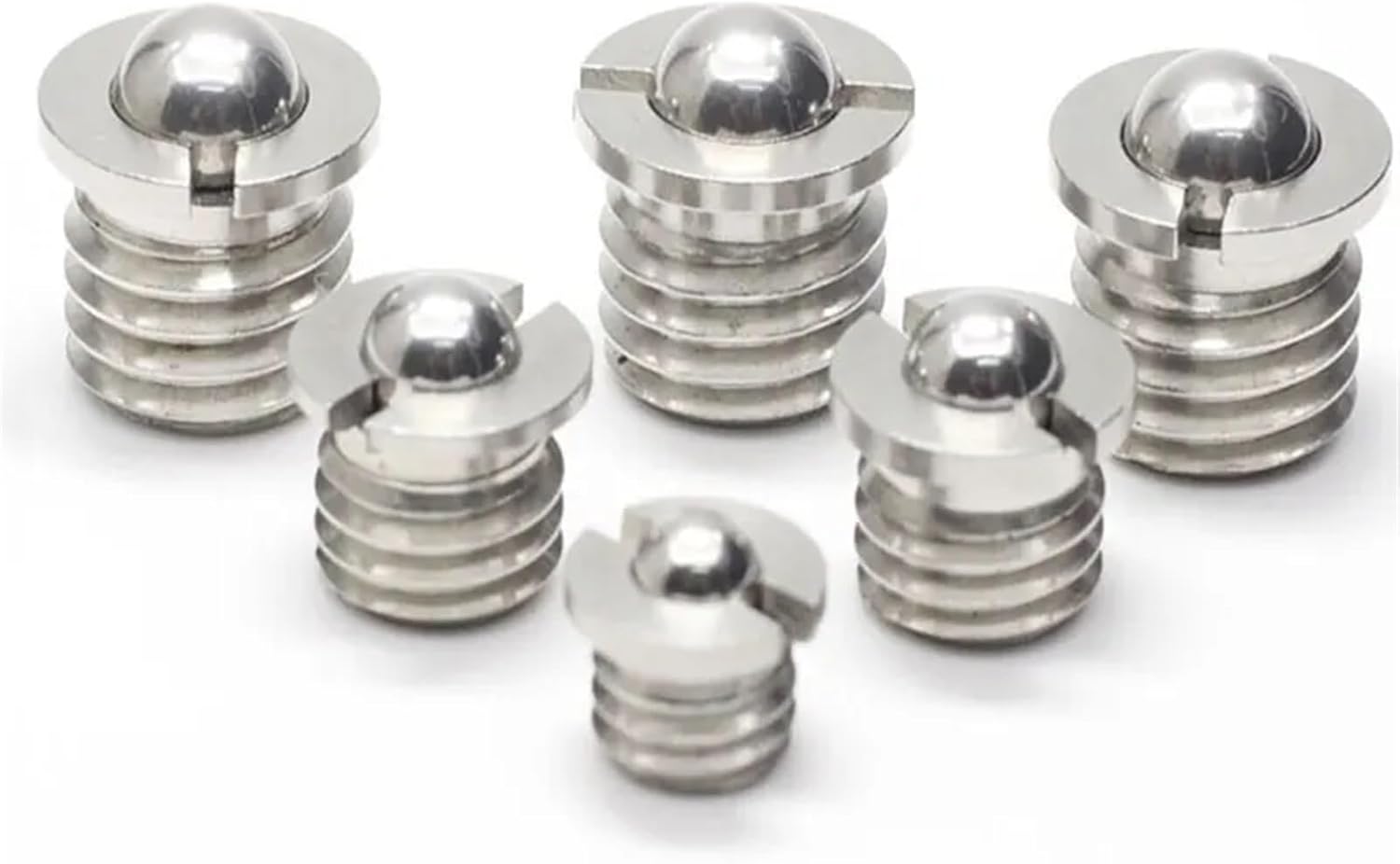 304 Stainless Steel Flanged Spring Ball Plunger, M5/6/8/10/12/16 Press-in Set Bead Wave Screw(M8)