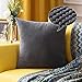 MIULEE Kissenbezug Körnig Dekokissen Weich Sofakissen Couchkissen Kissenhülle Deko Bezug Kissenbezüge Zierkissen Kissen Groß Zierkissenbezug Sofa Wohnzimmer Schlafzimmer 1 Stück 55x55 cm Dunkelgrau