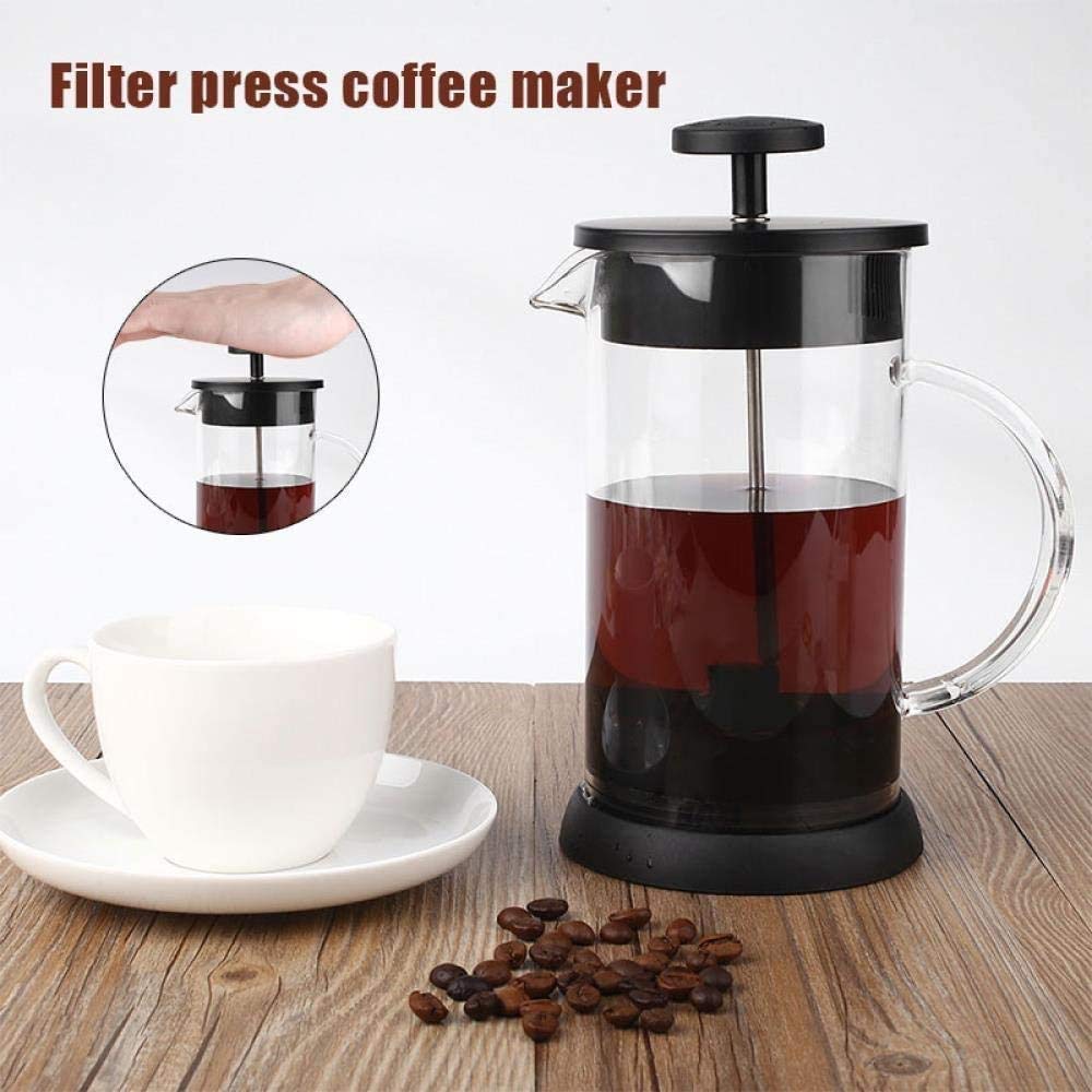 French Press Coffee Maker Stainless Steel 1000 Ml Coffee Press with Easy To Clean Durable Heat Resistant Glass with Filtration System Heat Resistant Borosilicate Press Coffee Maker