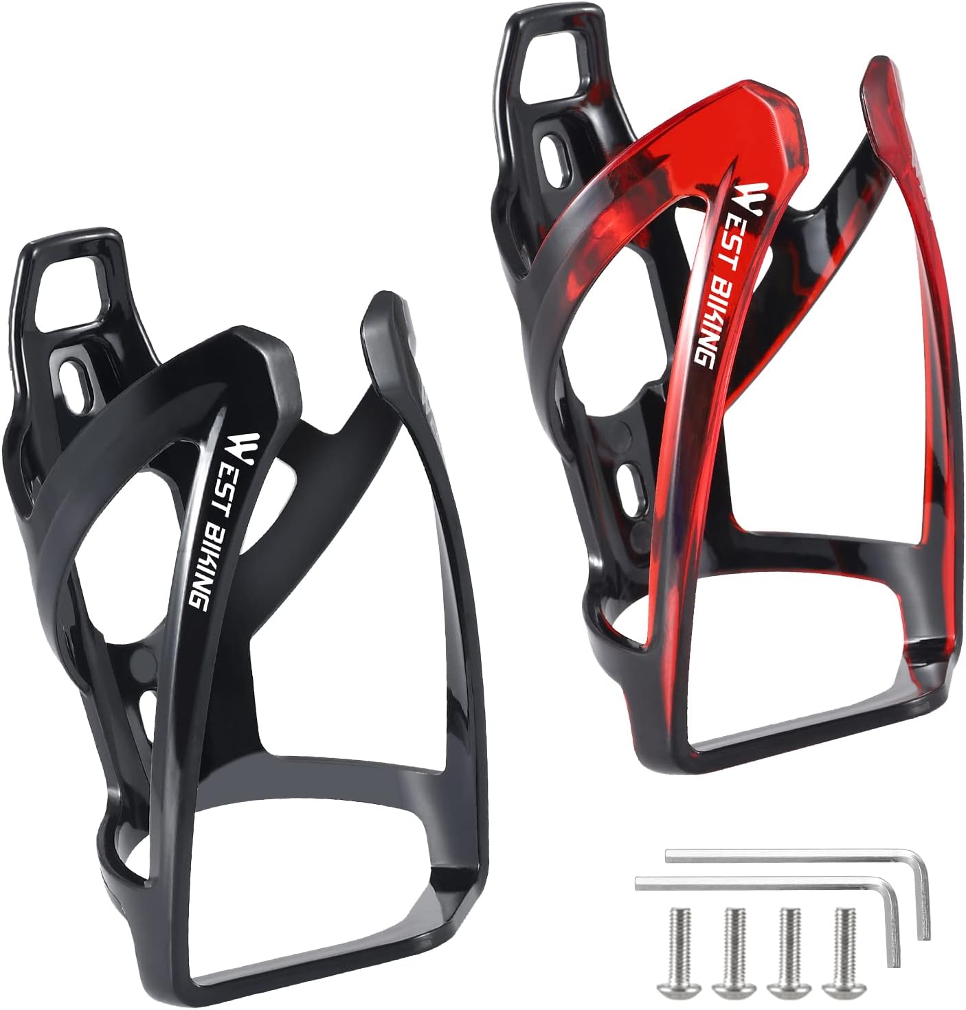 ROADNADO Carbon Fiber Water Bottle Cage – Ultralight 15g, Left Or Right Opening, For MTB & Road Bikes (1 Or 2 PCS)