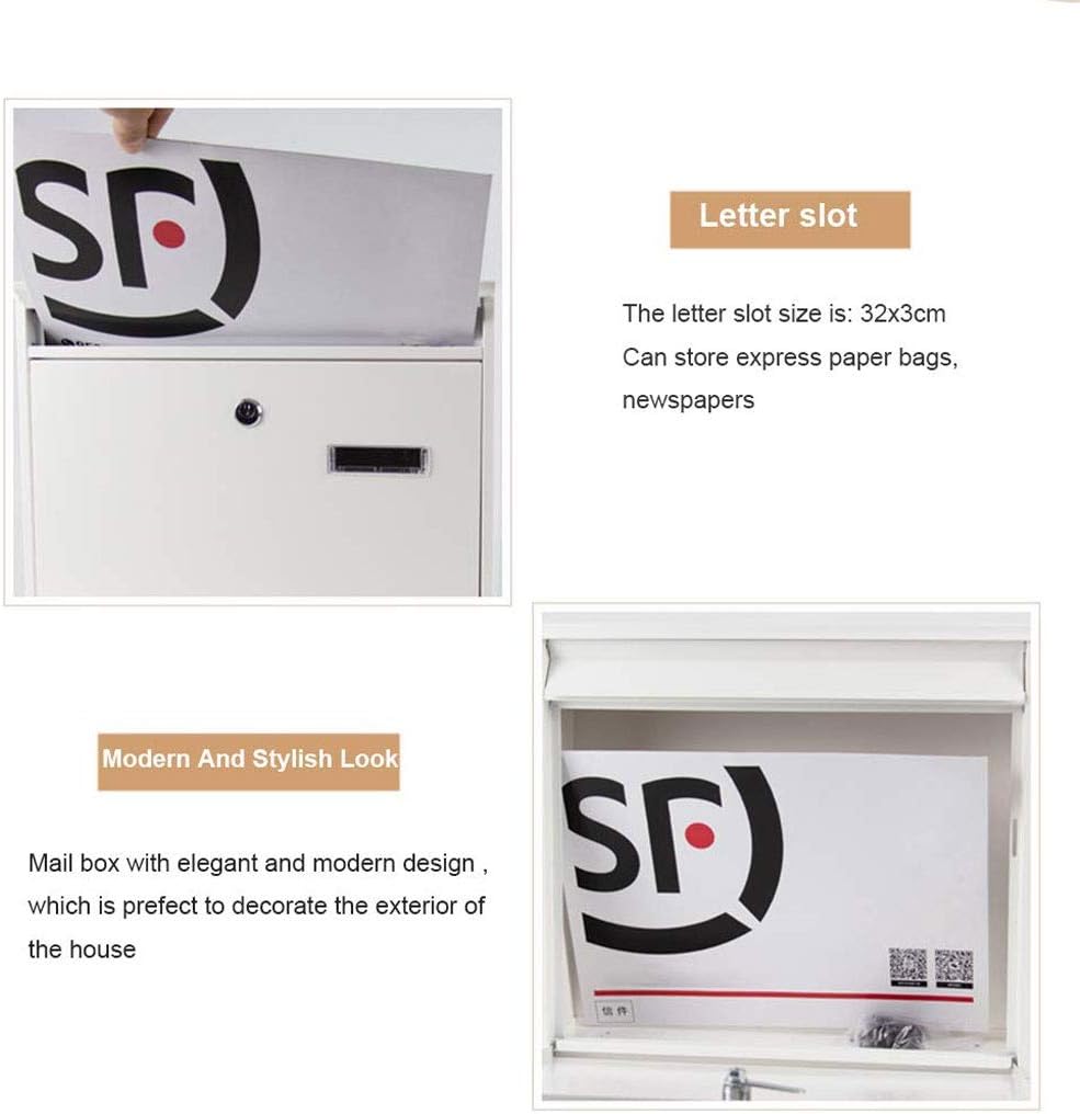 HBJWOV Letterbox with Lock - Suggestion Box Outdoor Donation Storage(D)