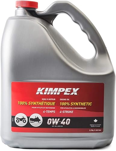 Miniatura 1 de Kimpex Lubricante sintético para aceite de motor 0W-40 4 tiempos 1 galón ATV moto de nieve 260613