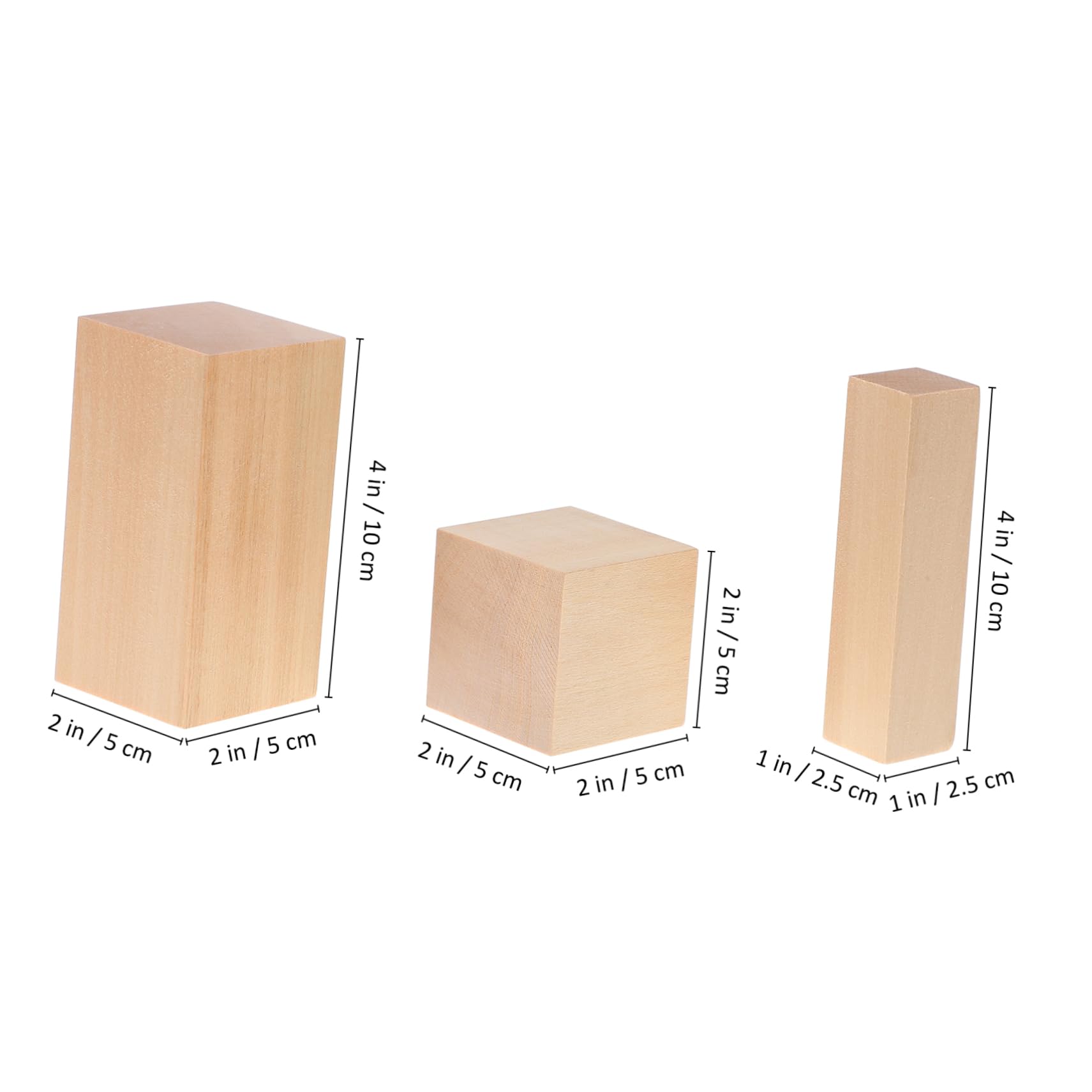 Sewroro 15 Piezas Bloques de Madera para Manualidades Rectangulares de Madera para Proyectos de Bricolaje y Tallado Decoración de Mesa de Centro
