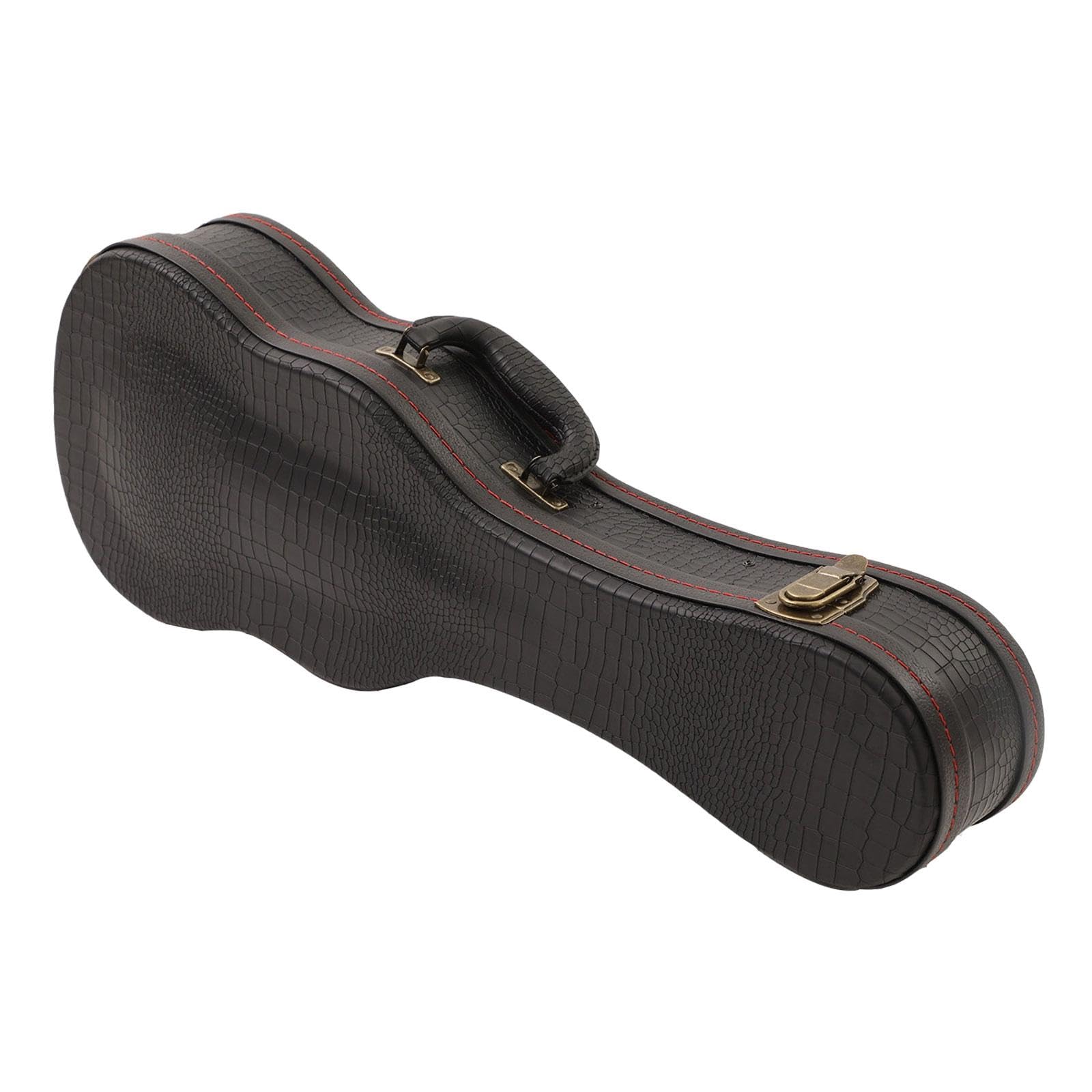 Ukulele Wasserdicht Aus Pu mit Praktischem Tragegriff Stabile Gitarrentasche Schutz Tragetasche für Ukulele Aufbewahrung für Reisen Out, Black 23inch