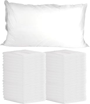 Disposable Pillowcases, 100pcs Disposable Pillow Case Covers, Soft Non-Woven Fabric Disposable Pillow Cases for Medical, Hospital, Hotels, SPA Tattoo Lash Pillow Covers, 21 in x 30 in