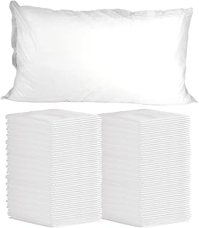 Disposable Pillowcases, 100PCS Disposable Pillow Case Covers, Soft Non-Woven Fabric Disposable Pillow Cases for Medical, Hospital, Hotels, SPA Tattoo Lash Pillow Covers, White, 21 in x 30 in
