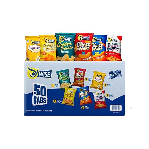 Vista 29 de Wise Snacks Ridgies - Papas fritas de crema agria y cebolla, bolsa de 0.75 onzas (40 unidades)