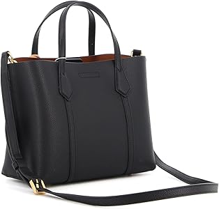 TORY BURCH / Perry/Small/トリプルコンパートメント/ショルダーバッグ/レザー/ブラック Amazon.com: Tory Burch Perry Small Triple Compartment Leather Tote