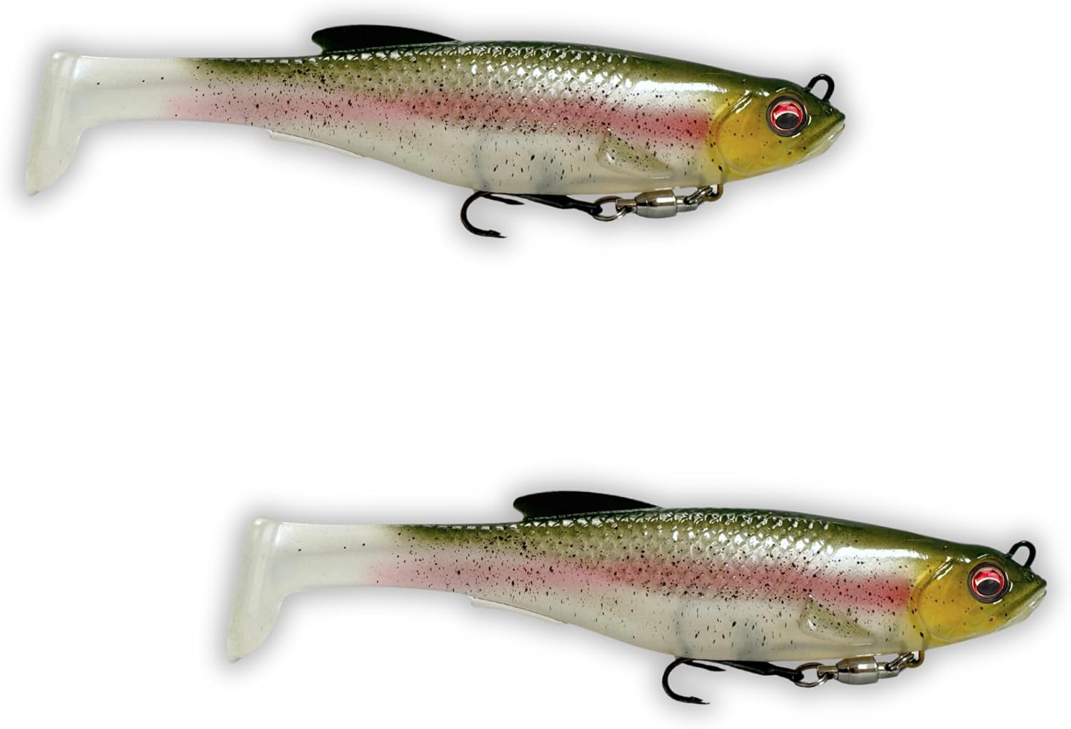 USA Bass Tackle Magnum Swimbait - Paddle Tail Swimbaits Pre Rigged Fishing Lures Premium Lure with Strong Owner Hook, Magdraft Style Bait for Giant Freshwater Predator Fish
