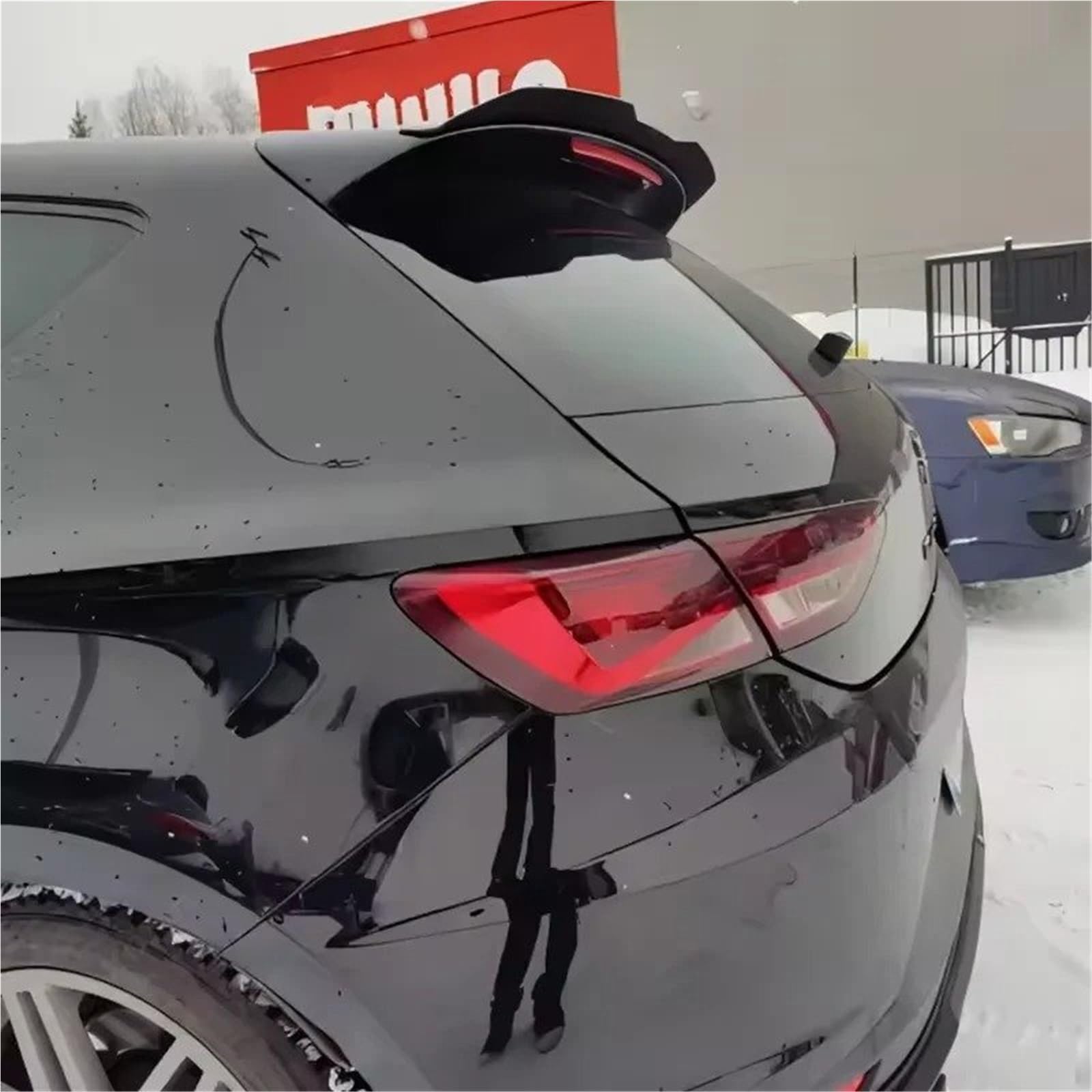 Aileron Coffre Arrière pour Seat Leon 1P 5F Mk3 St pour Cupra TGI/Hatchback 2013-2024 Kits Carrosserie Réglage Ailes Arrière Fixes Et Spoiler(Gloss Black)