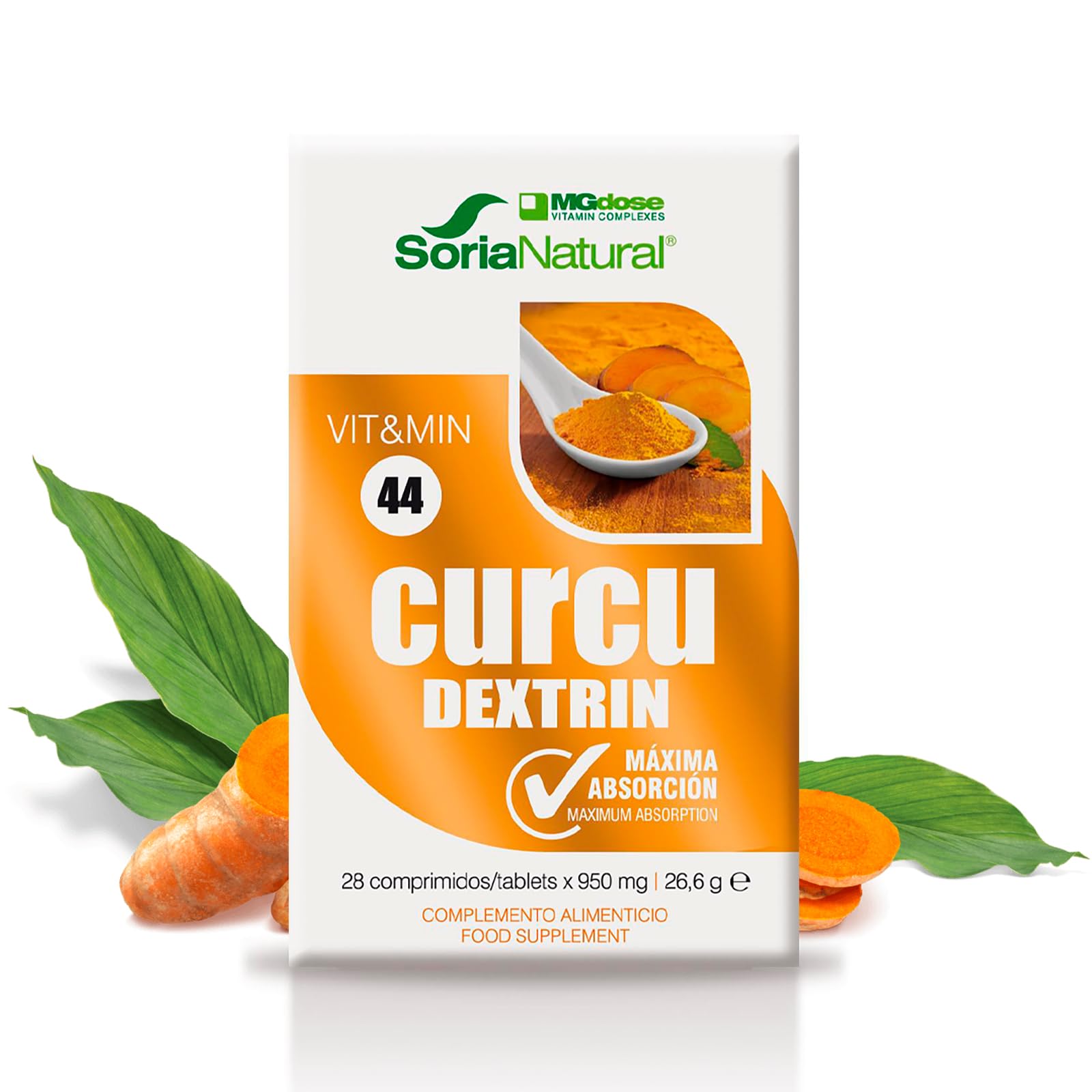 Soria Natural CurcuDextrin - Extracto de Cúrcuma Dextrinada y Pimienta Negra, Máxima Absorción - Sistema immune, Antiinflamatorio Natural, Síndrome Premenstrual - PACK1